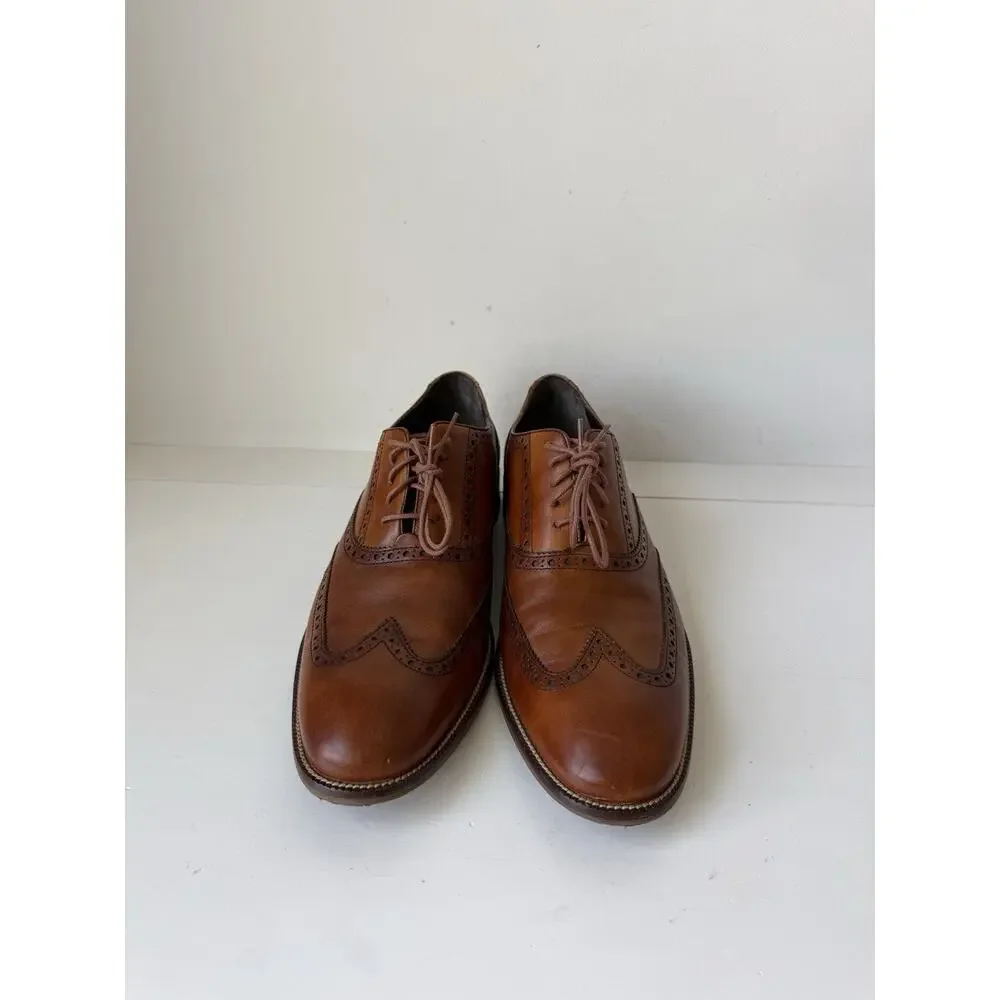 Cole Haan Air Madison Wingtip Oxford Brown Leather Shoes 11M